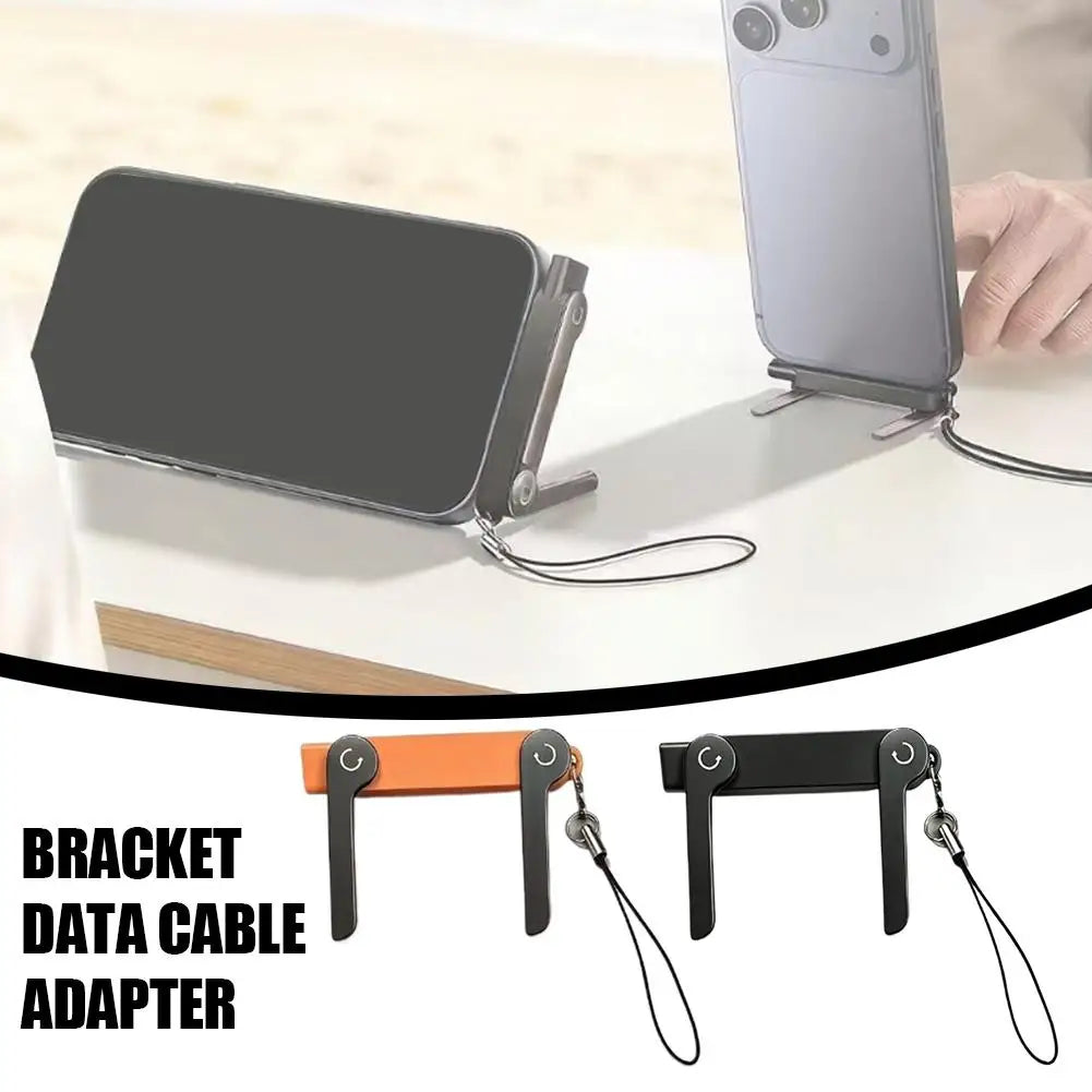 240W Detachable 2 in 1 USB Type C Flat Quick Charger Cable Kick Cable Foldable Stand Fast Adapter Portable for Desktop Use