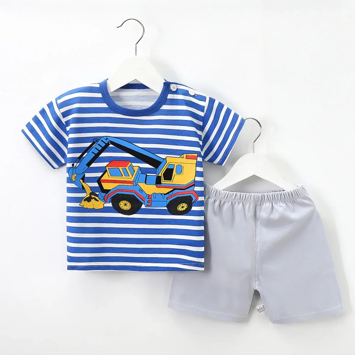 Summer Children Clothes Suit Kid T-shirt Baby Boy Girl Vest Clothing Set 2 Pieces Cotton Baby Shirt Shorts Baby Clothing Sets