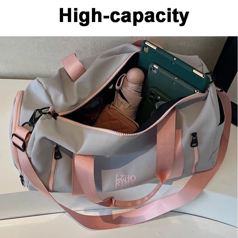 Large Capacity Waterproof Travel Bag – Sports and Weekend Bag with Dry-Wet Separation