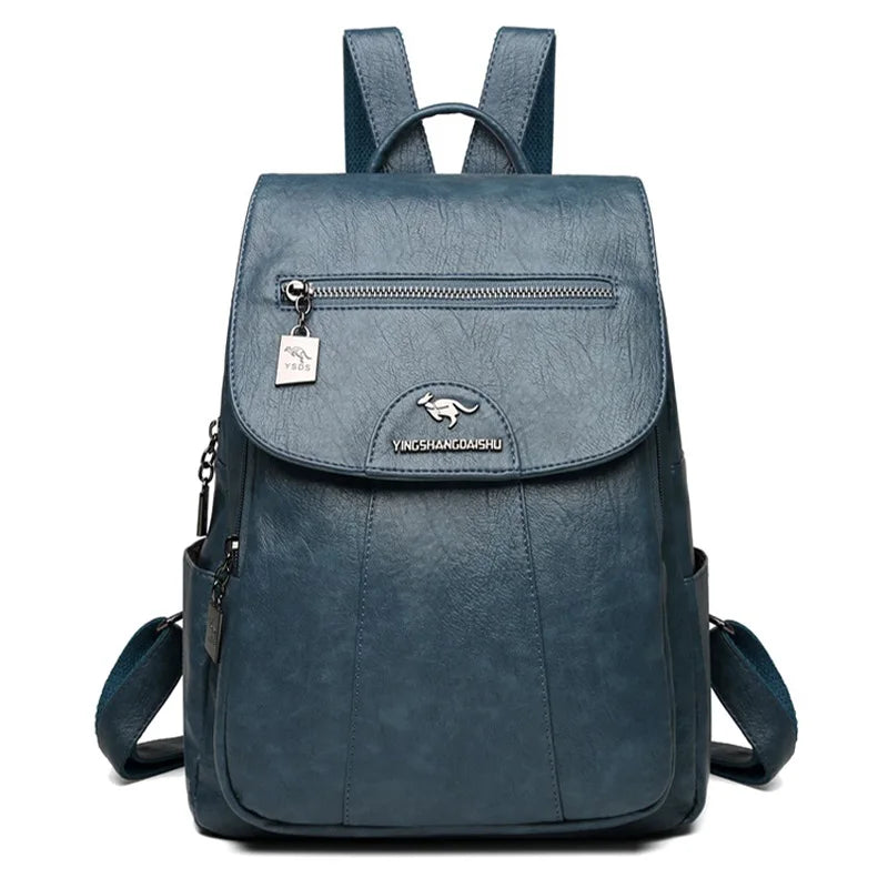 Women's Soft Leather Backpack – Vintage Casual Travel and Everyday Bag
