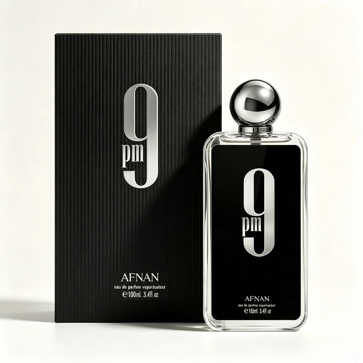 Afnan 9 Pm for Men Eau De Parfum, 3.4 Fl. Oz Refreshing Citrus & Warm Amber Notes |   Long-Lasting Dubai Fragrance for Men & Women |   Ideal Gift Valentine's Day, Anniversaries