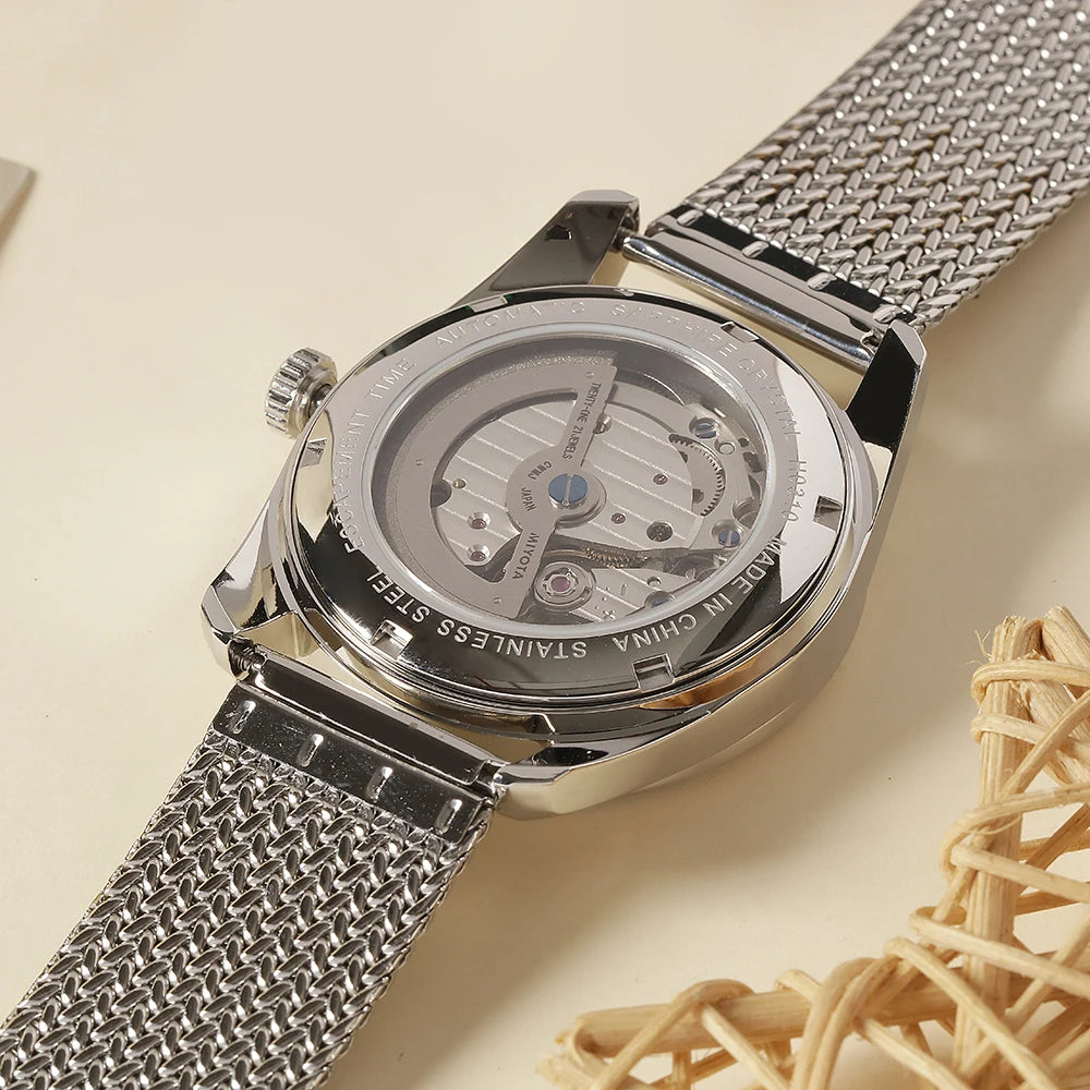 【Escapement Time】Automatic Mechanical Watch Miyota 8315 Light blue dial Sapphire 60 hours of power