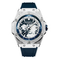Mechanical Watch for Men Fashion Military Sport Analog Automatic Wristwatch with Silicone Strap Stainless Steel Waterproof Reloj