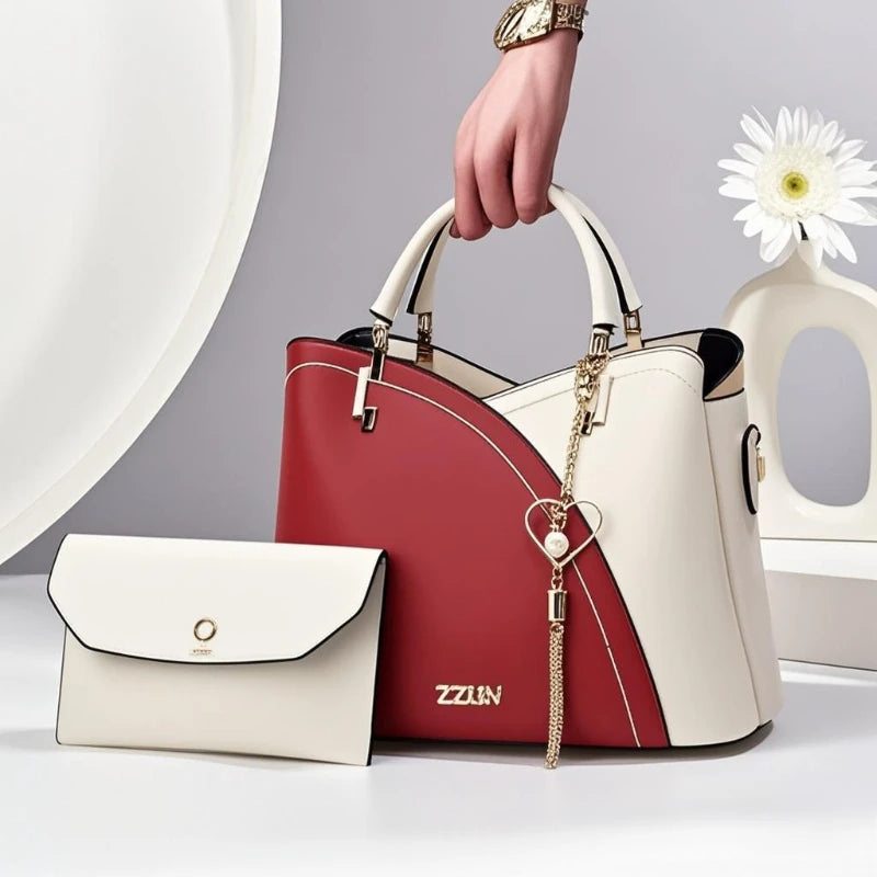 Elegant Handbag for Women Luxury Designer Top-Handle Bags High Quality Pu Leather Ladies Shoulder Crossbody Bag Casual Tote Sac