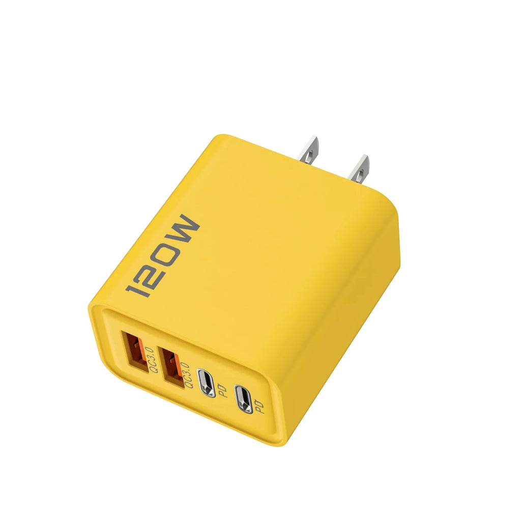 4 Port 120W USB C Fast Charger Station PD QC3.0 Wall Adapter Data Cable For iPhone Samsung Xiaomi Huawei EU US UK Plug Travel