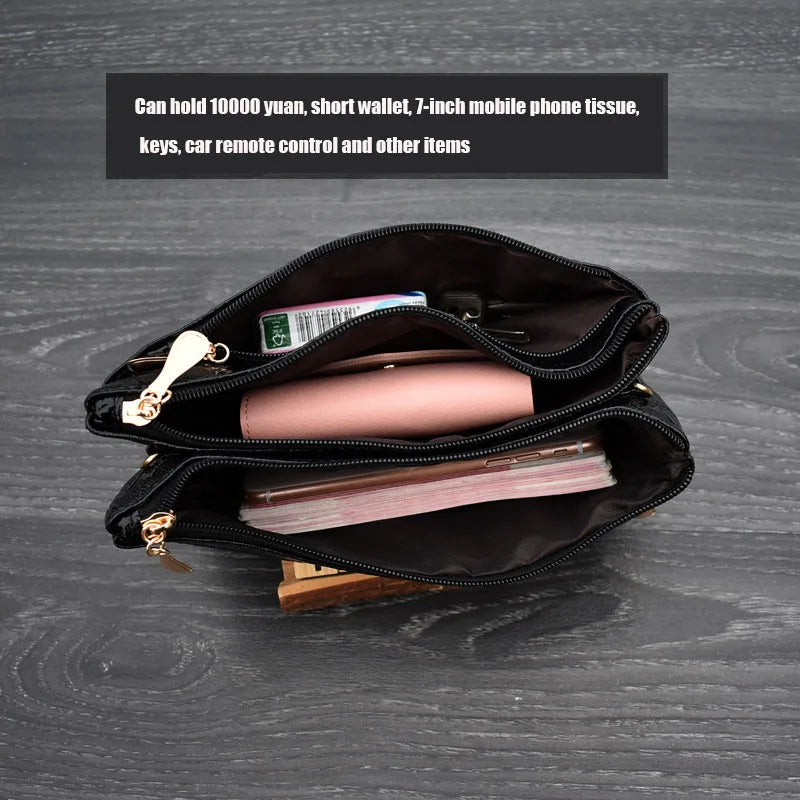Women's PU Leather Crossbody Bag – Stylish Small Shoulder Messenger Handbag