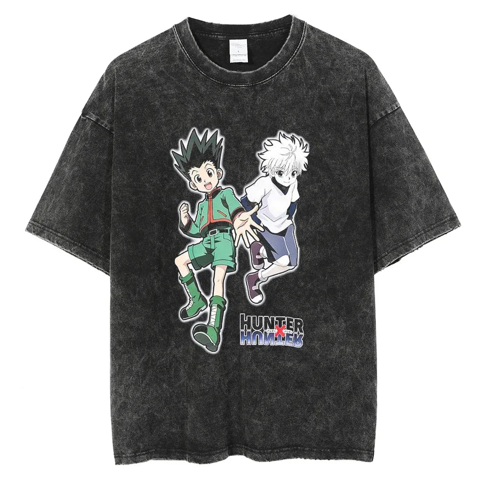 Hunter x Hunter Kurapika Graphic T-Shirt – Unisex Washed Cotton Short Sleeve Streetwear Tee