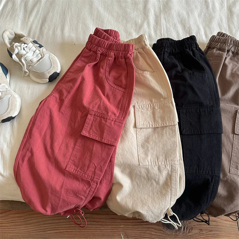 Kids’ Wide-Leg Cargo Pants – Casual Trousers for Boys and Girls