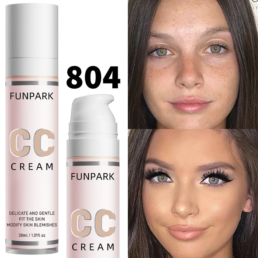 30ml 1Pc Color Correcting CC Cream Facial Foundation Waterproof Concealer Whitening Liquid Foundation Korean Makeup Cosmetics