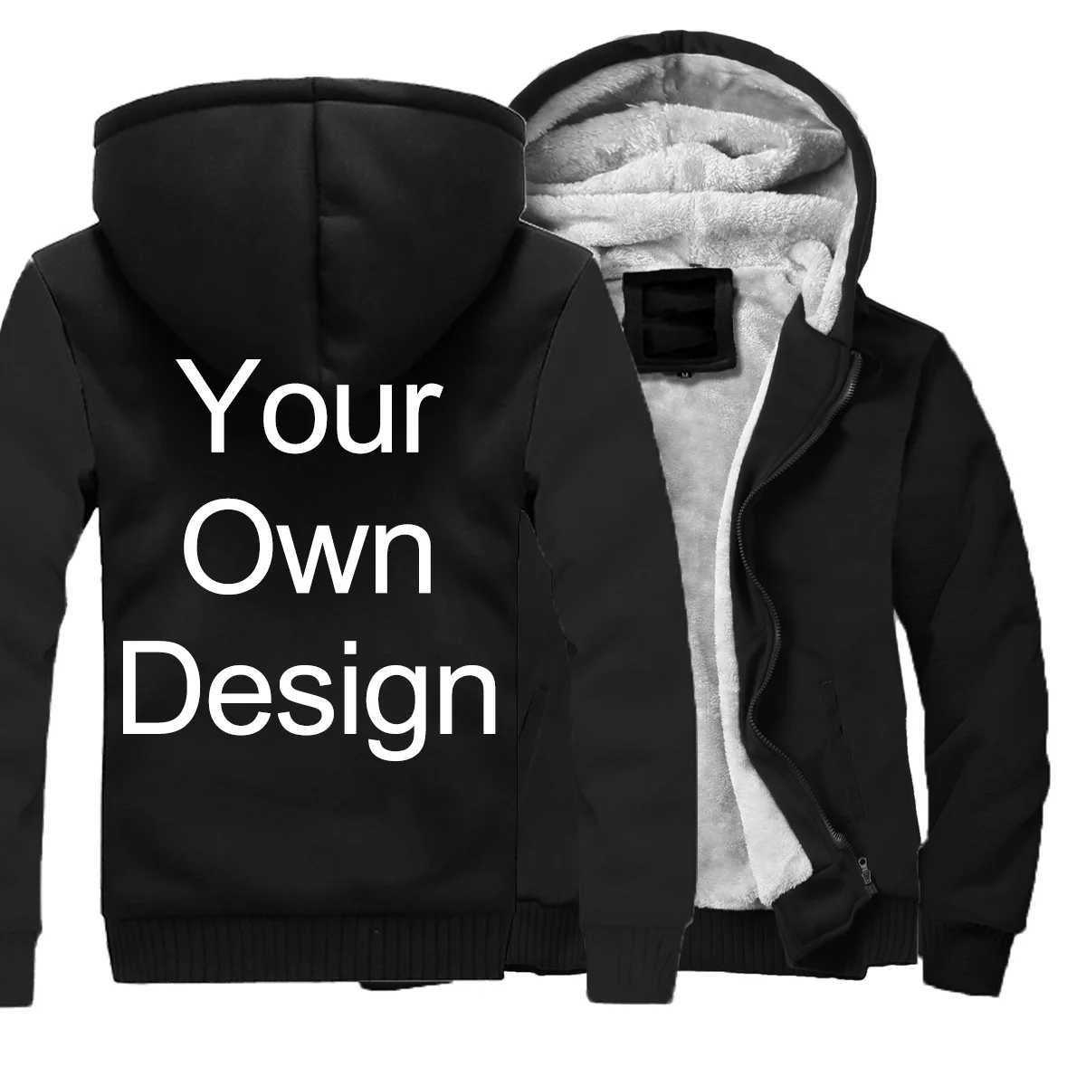 Custom Unisex Hoodie – Thick Warm Pullover Sweatshirt, Personalized Logo or Picture, 24 Colors