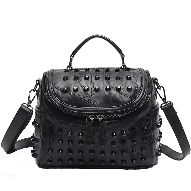 Women's Genuine Sheepskin Leather Shoulder Bag – Luxury Messenger Handbag