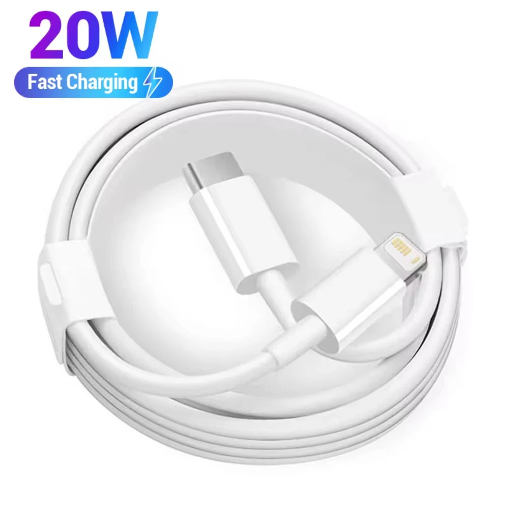 20W PD USB to Lighting USB C to Lighting Fast Charger Cable For Apple iPhone 14 13 12 11 Pro Max X XR Plus iPad Data Sync Line