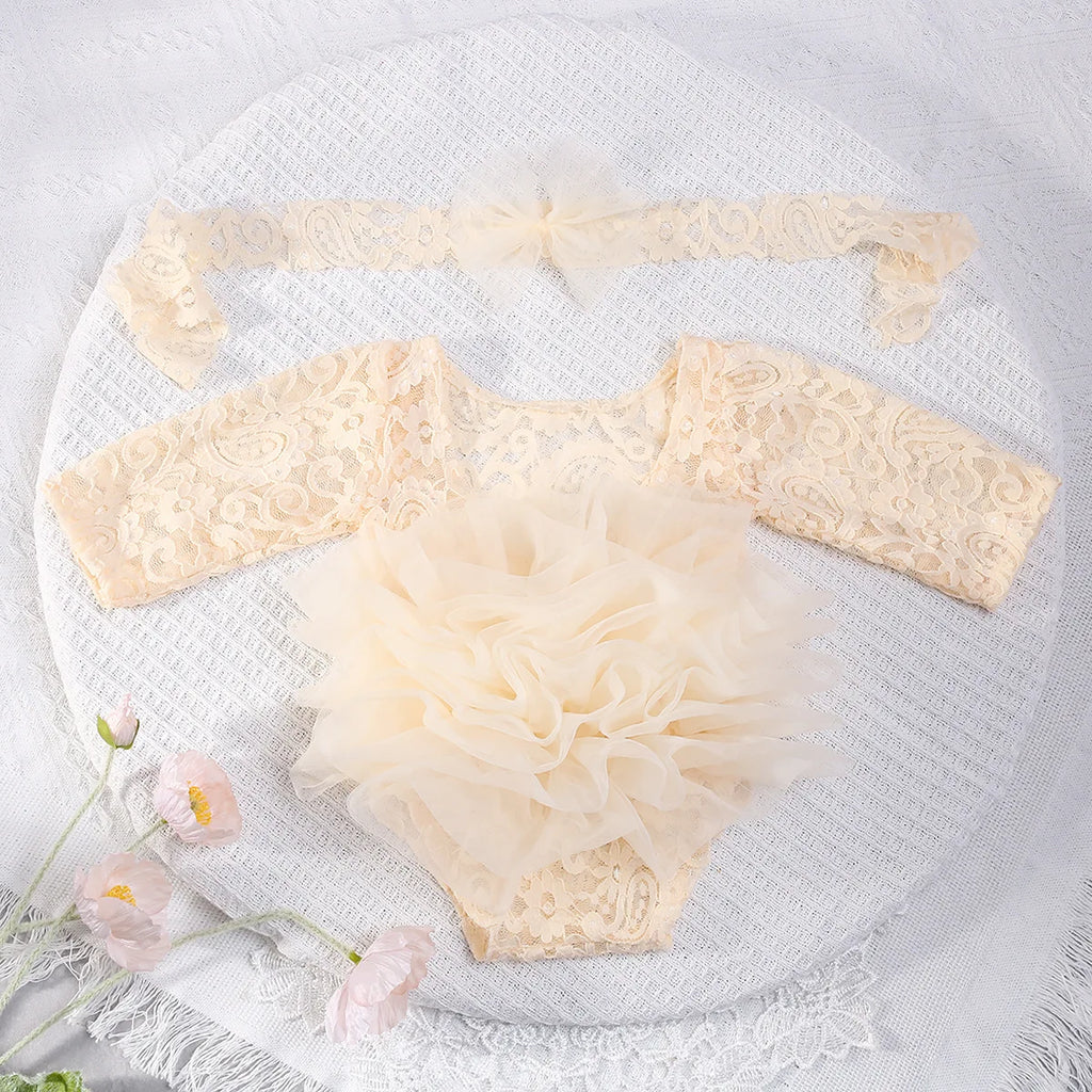 Baby Tutu Dress Newborn Photography Outfit  Lace Girl Princess Dress Romper Baby Gifts Photo Shooting Clothing