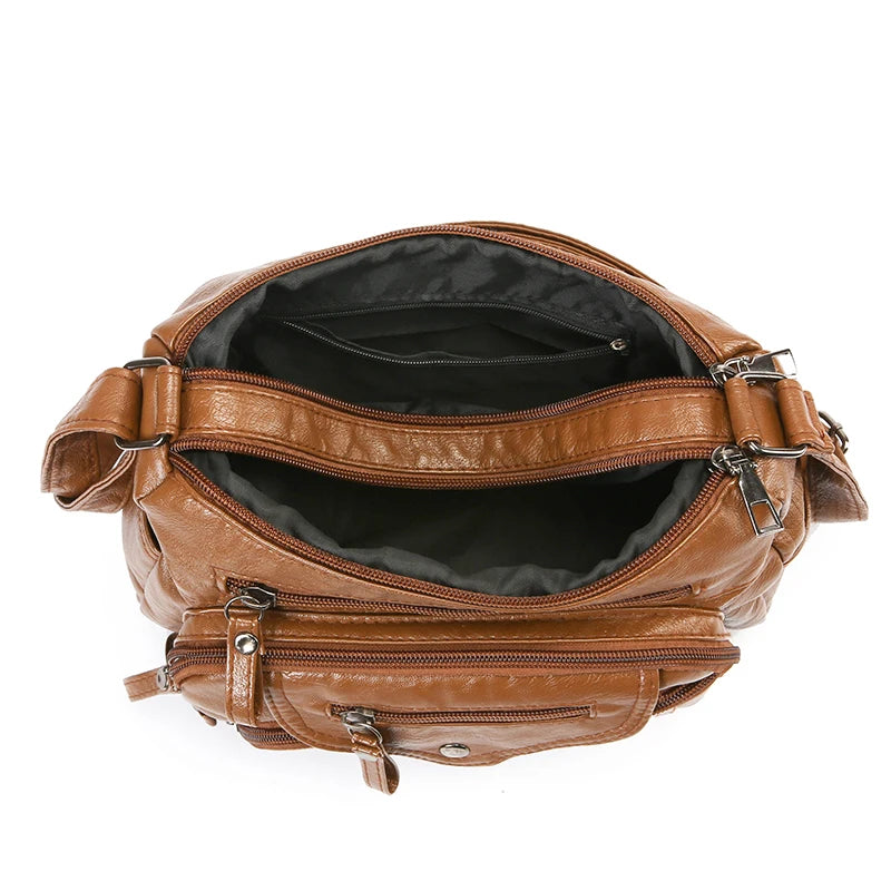 Women's Luxury Leather Tote Bag – Casual Designer Shoulder and Crossbody Handbag