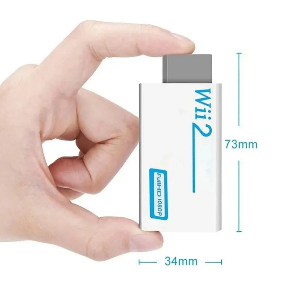 Full HD HDMI-Compatible Adapter For Wii Console Converter with 3.5mm Jack Audio Video Cable 720P For PC HDTV Monitor Display