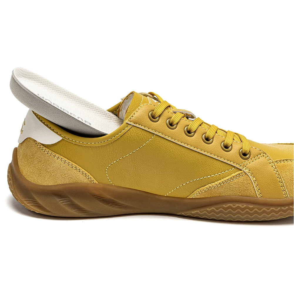 HOBIBEAR Women Men Barefoot Shoes Wide Toe Box Lightweight Sneakers Casual Color-Blocking Artificial Leather Walking Shoes