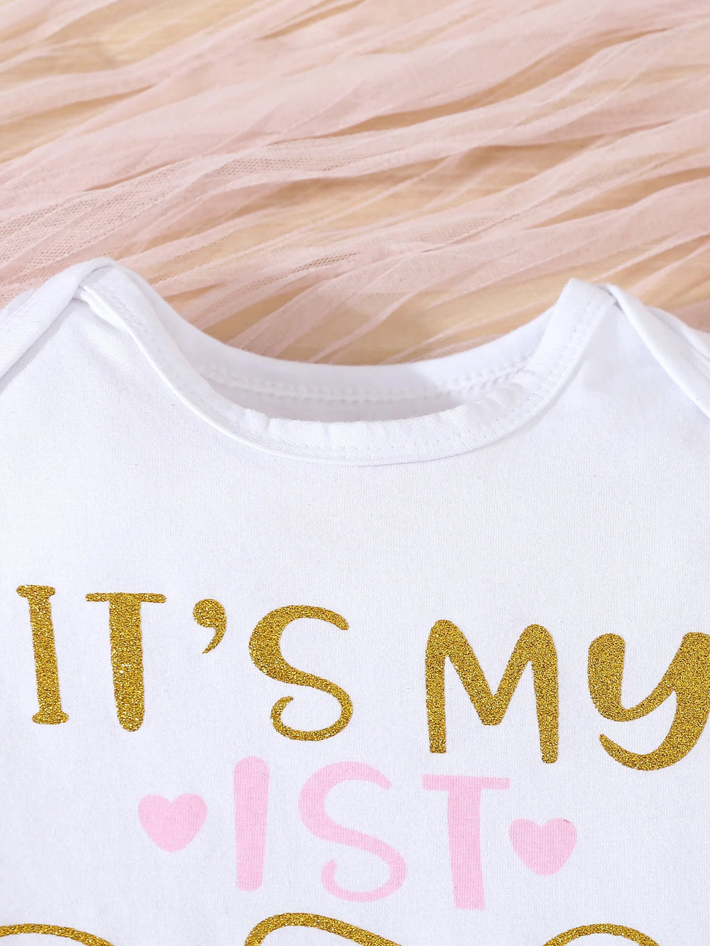 Baby Girl 3-Piece Birthday Outfit – Sequin Bow Bodysuit & Tutu Skirt Set