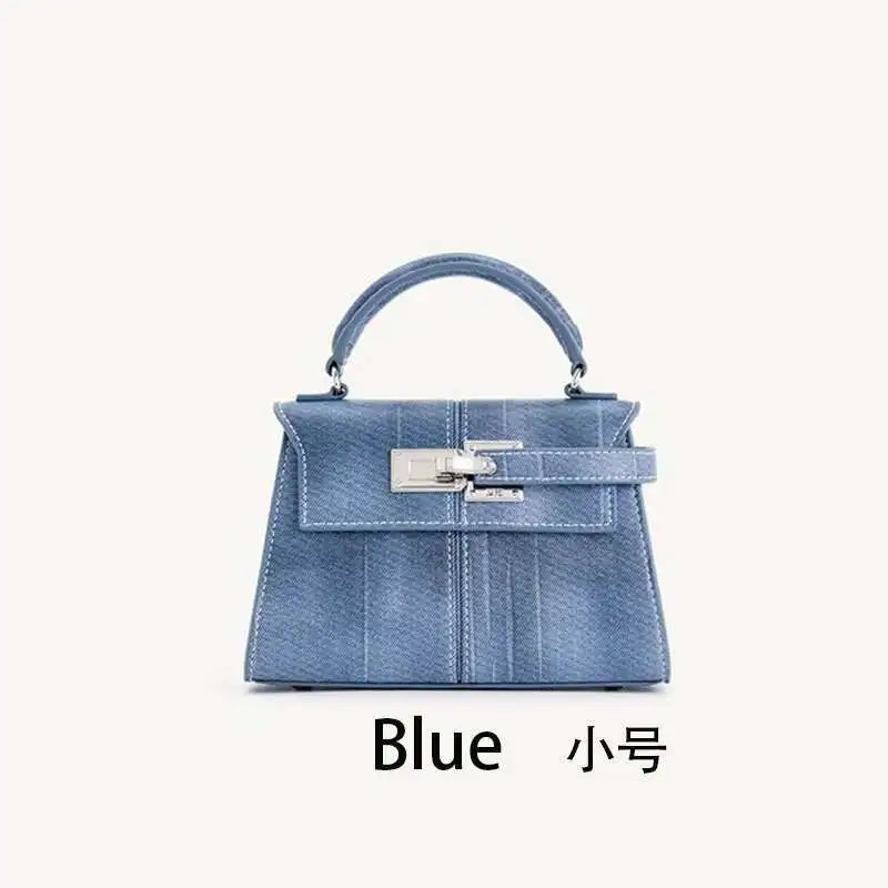 Women's Trapezoid Leather Handbag – Elegant Top-Handle Shoulder Bag