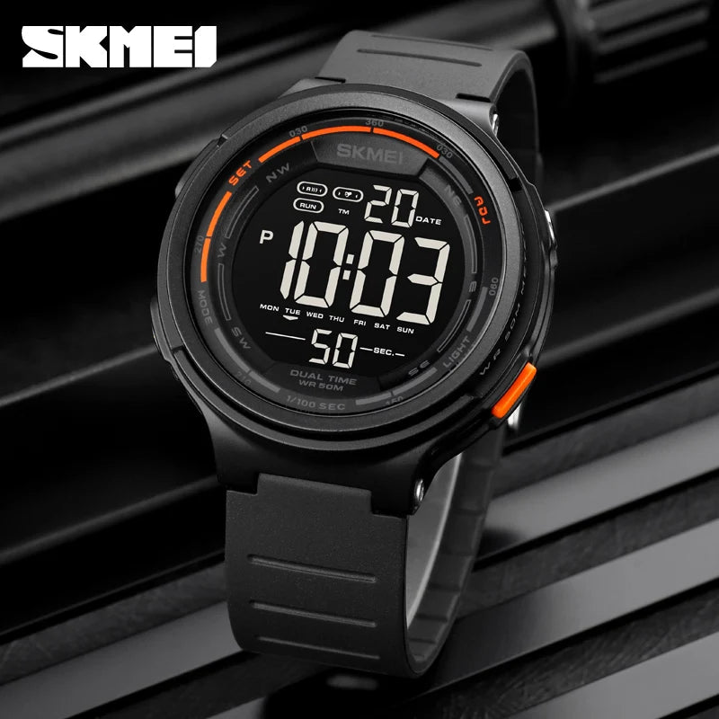 SKMEI 1841 Countdown 5Bar Waterproof Men's Electronic Watch Men's Clock Watch Digital Montre Homme Men's Military Sports Watch