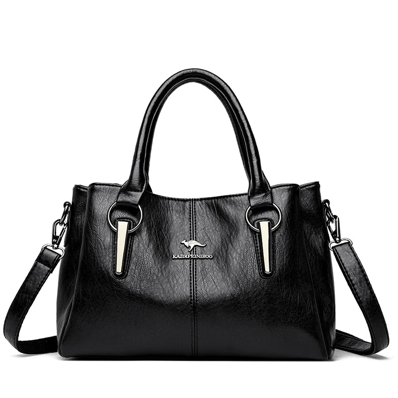 Women's Soft Leather Crossbody Bag – Luxury-Style Large-Capacity Handbag
