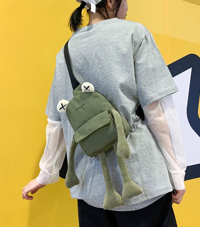 Cute Frog Cartoon Crossbody Bag – Trendy Women's Shoulder Bag