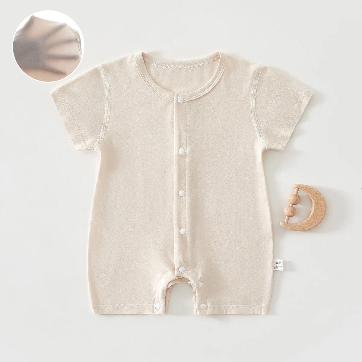 Baby Boneless Short Sleeved Jumpsuit Summer Baby Crawling Suit Newborn Clothes Cool and Breathable Pure Cotton Clothing 0-1 Year