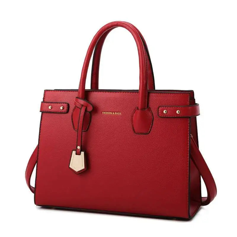 Women's Leather Handbag – Elegant Top-Handle Shoulder and Crossbody Bag