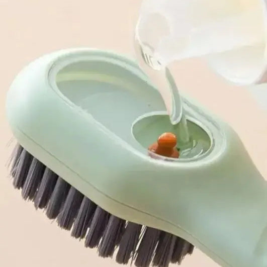Multi Functional Liquid Added Shoe Brush Household Press Out Liquid For Washing Shoes Shoe Brush Tool Press Type Soft Fur Clo