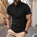 Men's Polka Dot Polo Shirt – Button-Up Casual Golf & Business Shirt