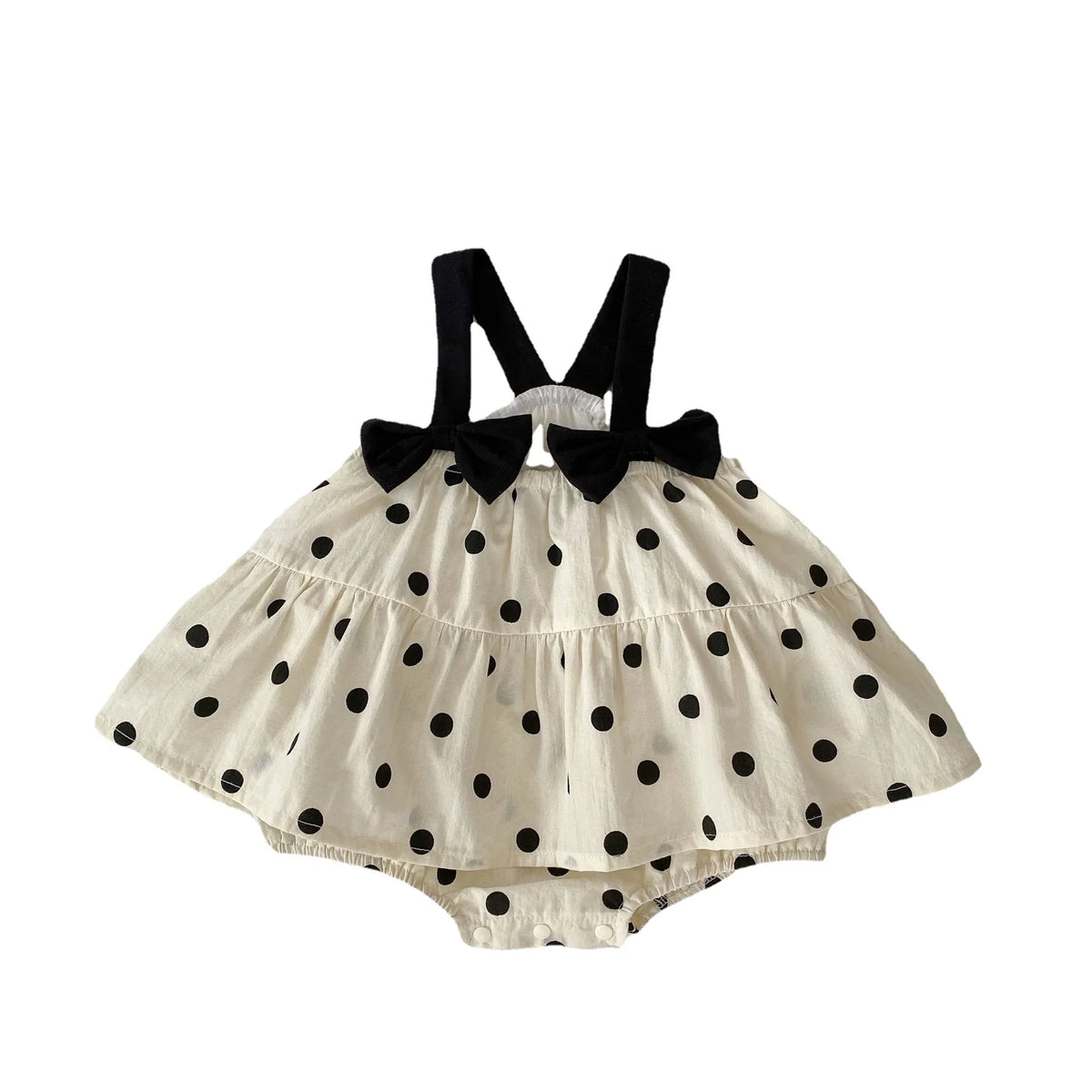Summer Baby Girl Clothes Cute Bow Tie Baby Infant Clothes Dot Princess Romper Dress Summer Clothing