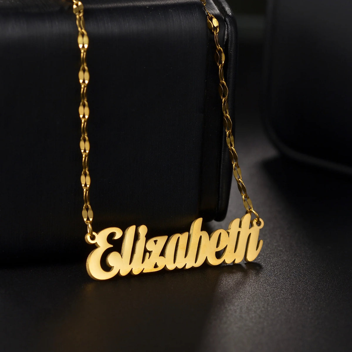 Personalized Name Necklace – Stainless Steel Beaded Snake Chain for Men & Women
