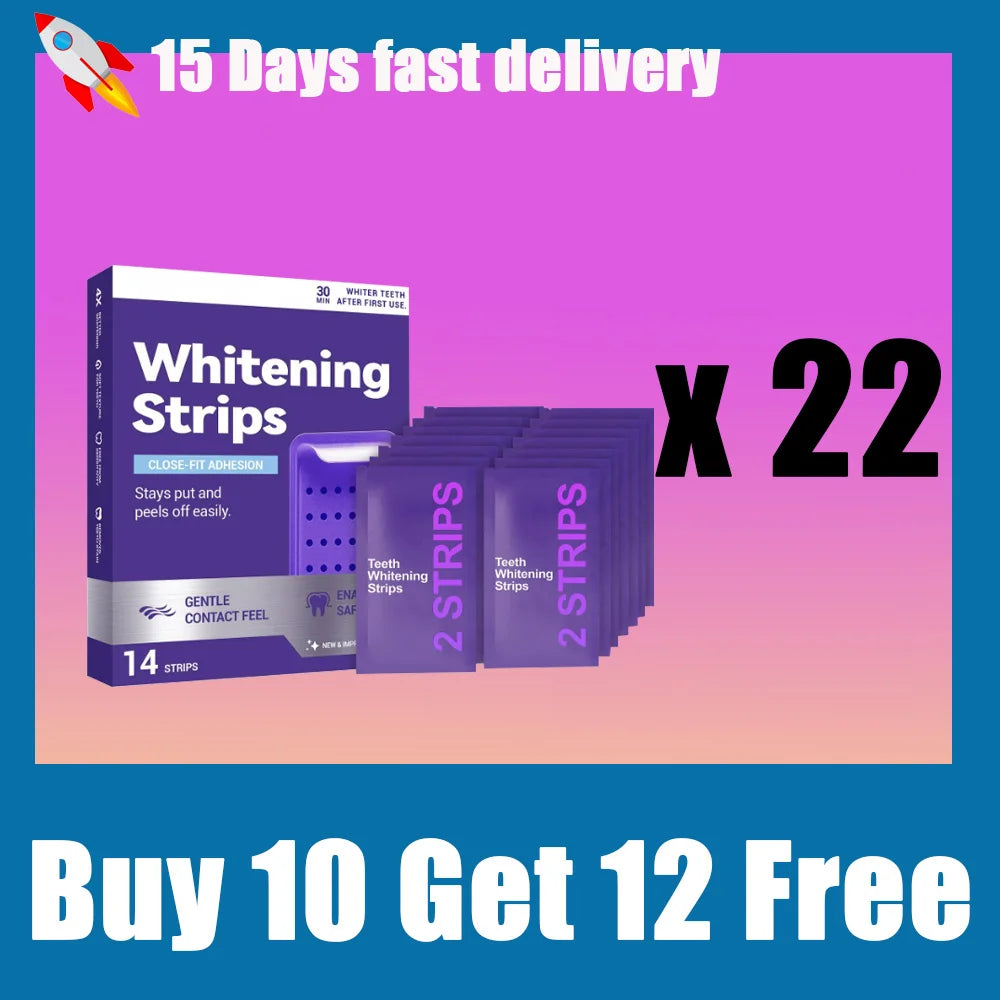Premium Purple Whitening Strips, Deep Stain Cleaning, Perfect for Sensitive Teeth to Achieve Long-Lasting White Teeth