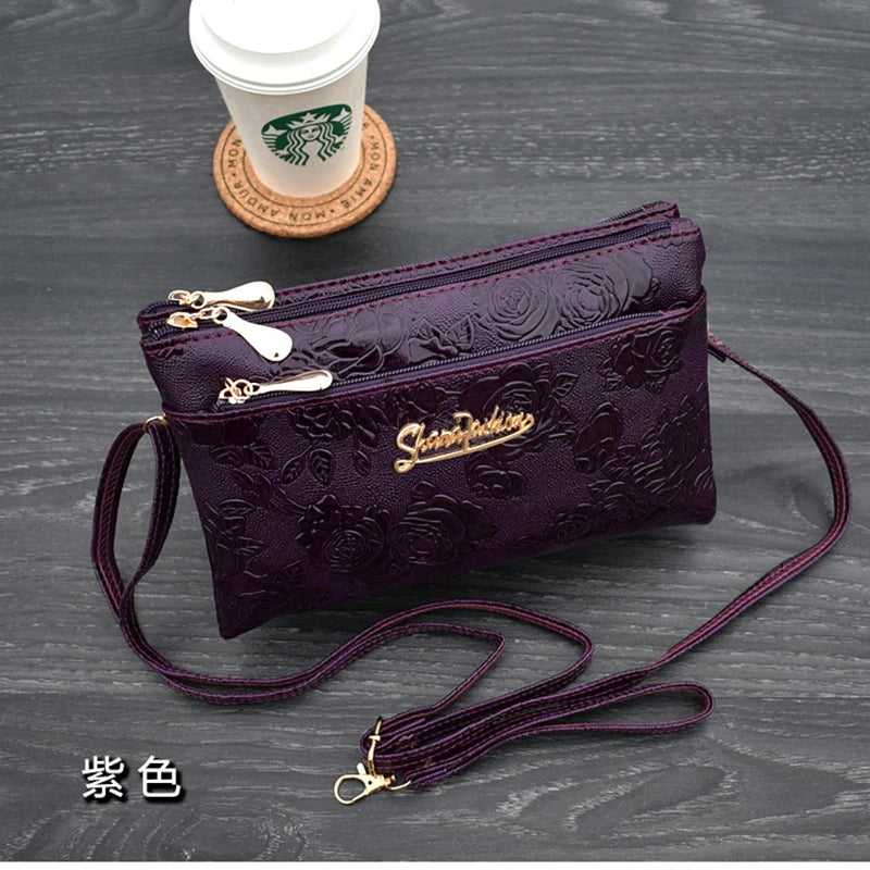 Women's PU Leather Crossbody Bag – Stylish Small Shoulder Messenger Handbag
