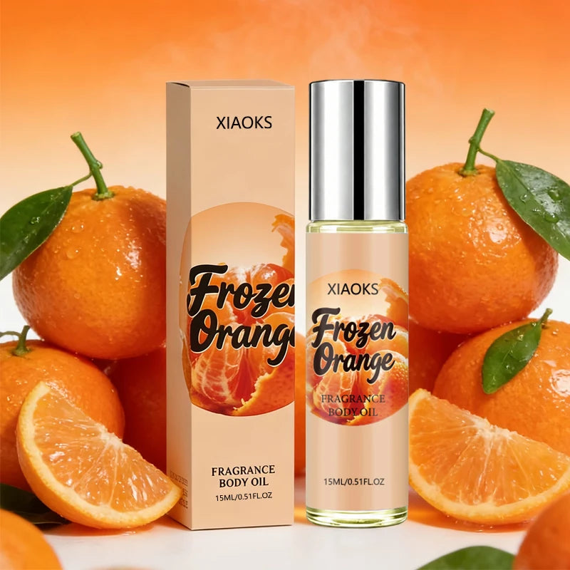 Women's Orange-Scented Roll-On Perfume, Elegant Citrus Fragrance, Light and Natural Scent, Unique and Refreshing, Increases the Attention from the Opposite Sex. Selected Perfume Ingredients, Alcohol-Free, Mild and Non-Irritat