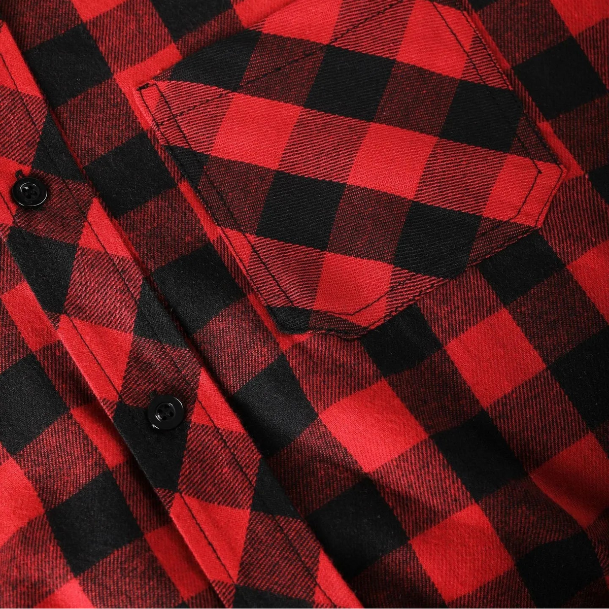 Men's Plaid Long Sleeve Shirt – Casual Button-Up Shirt with Classic Lapel Collar