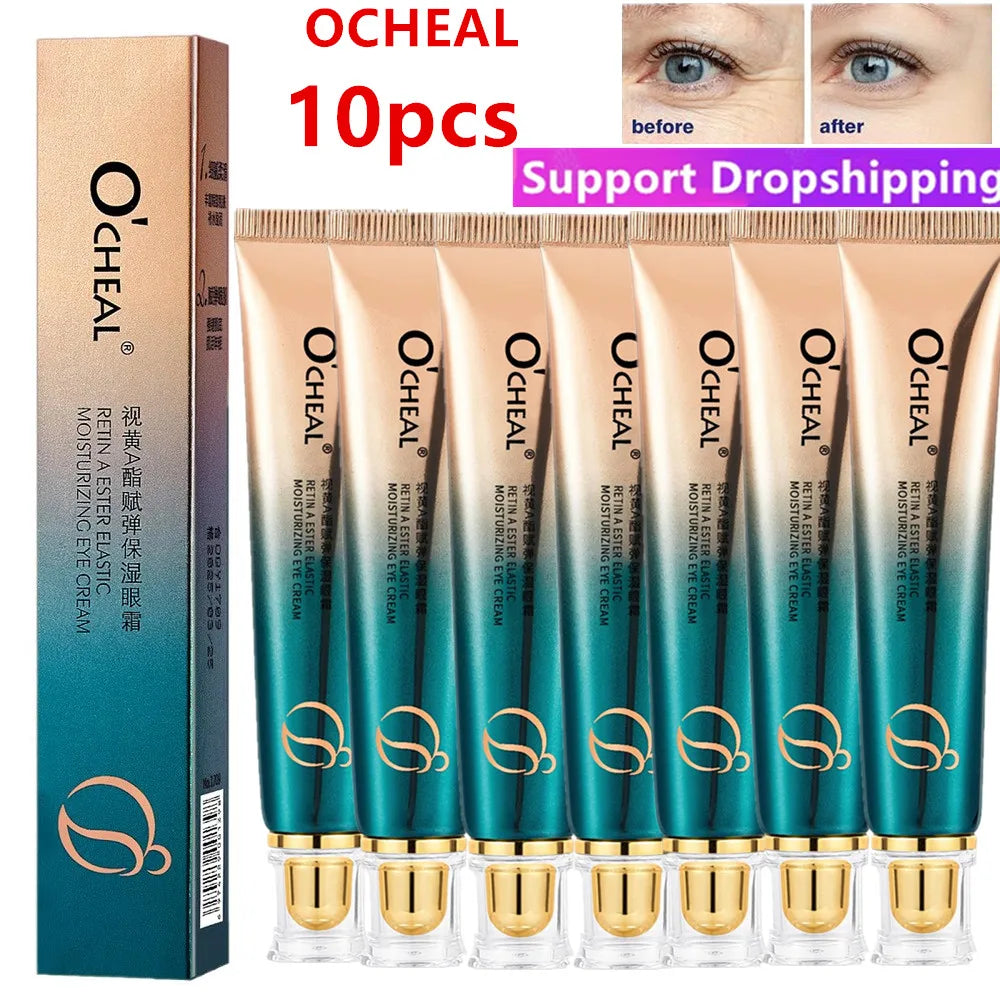 Lots OCHEAL Eye Moisturizing Cream Fades Fine Lines Anti Dark Circles Eye Serum Remove Eye Bag Puffiness Anti-Aging Eye Care