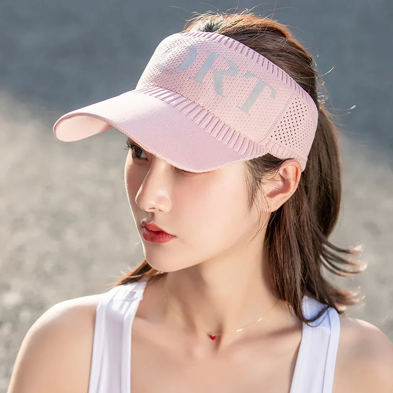 Unisex Knitted Visor Beanie Hat – Striped Winter Cap with Plush Lining