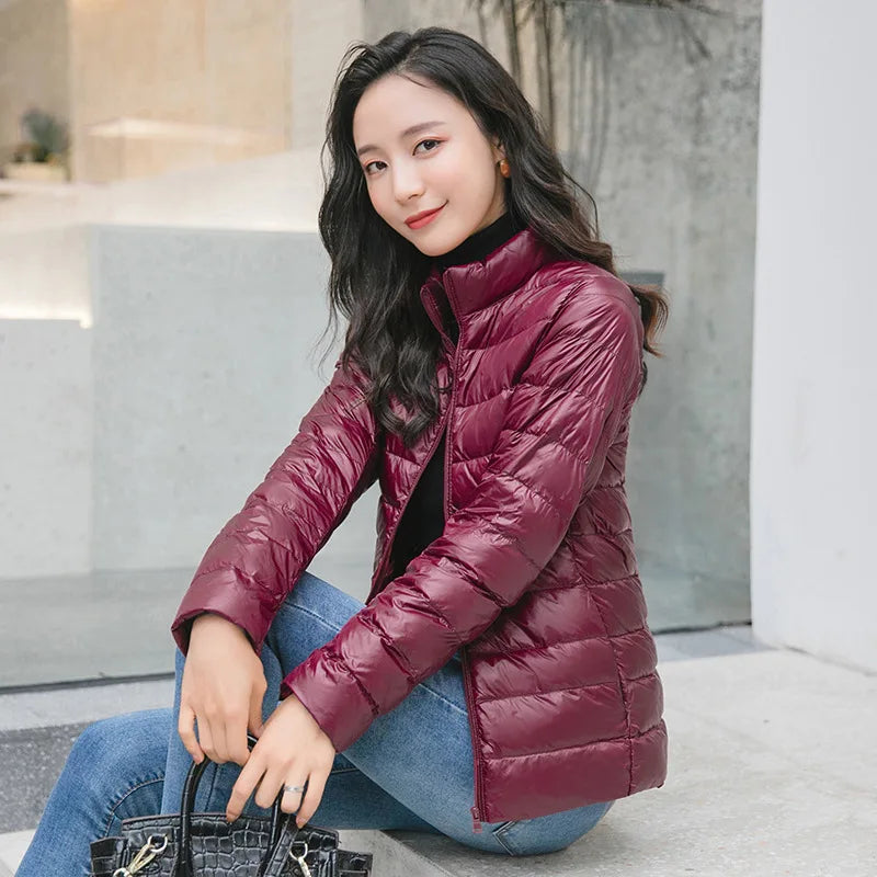 Women’s Lightweight Packable Puffer Jacket – Short Casual Quilted Coat