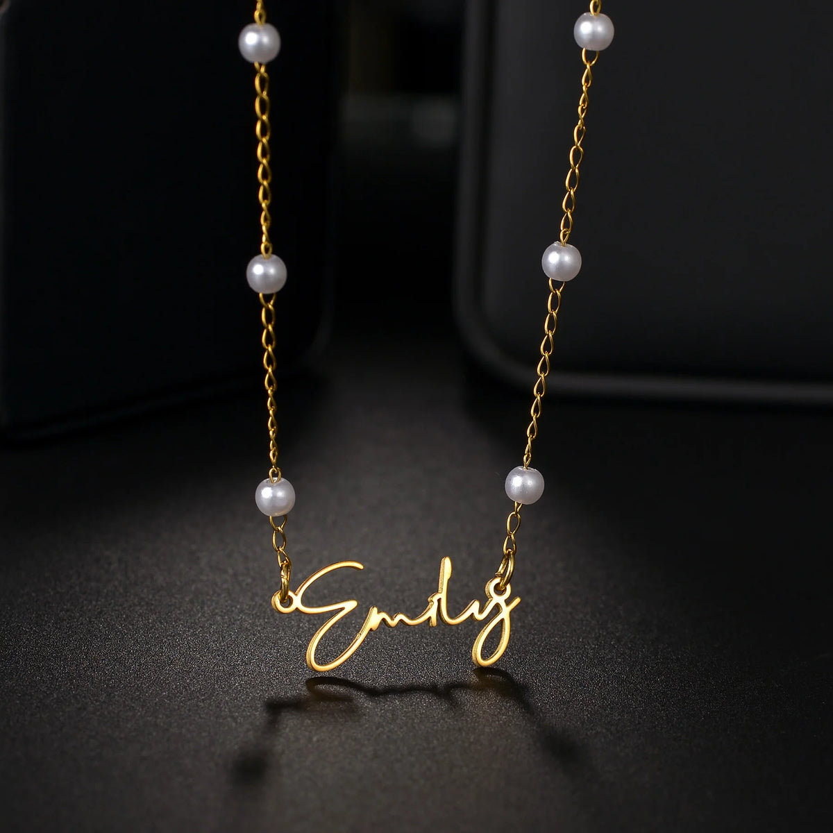 Personalized Name Necklace – Stainless Steel Beaded Snake Chain for Men & Women