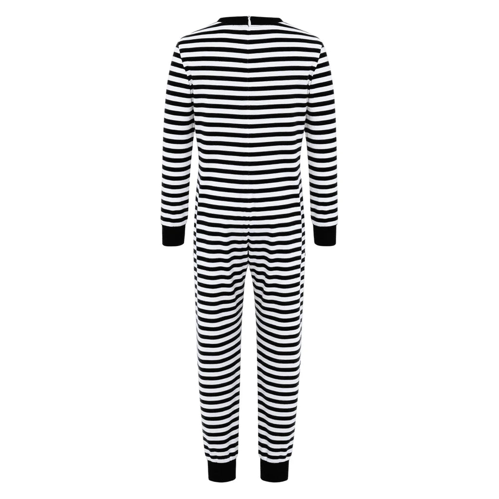Children Special Needs Adaptive Clothing Long Sleeve Anti-Strip Back Zipper Striped Rompers Boys Girls Wearing All Day Jumpsuit