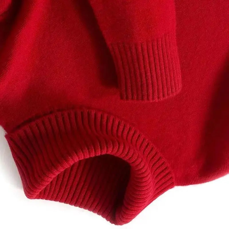 Men's High-Neck Cashmere Sweater – Thick Loose-Fit Knit Pullover for Autumn and Winter