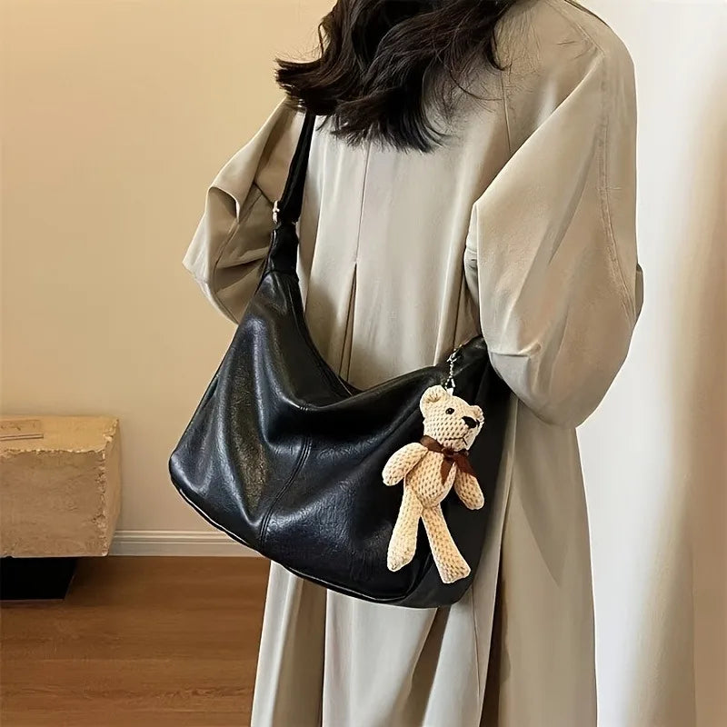 Fashion Soft PU Leather Tote Bags for Women Trend Female Simple Large High Capacity Shoulder Women Handbags Messenger Bags