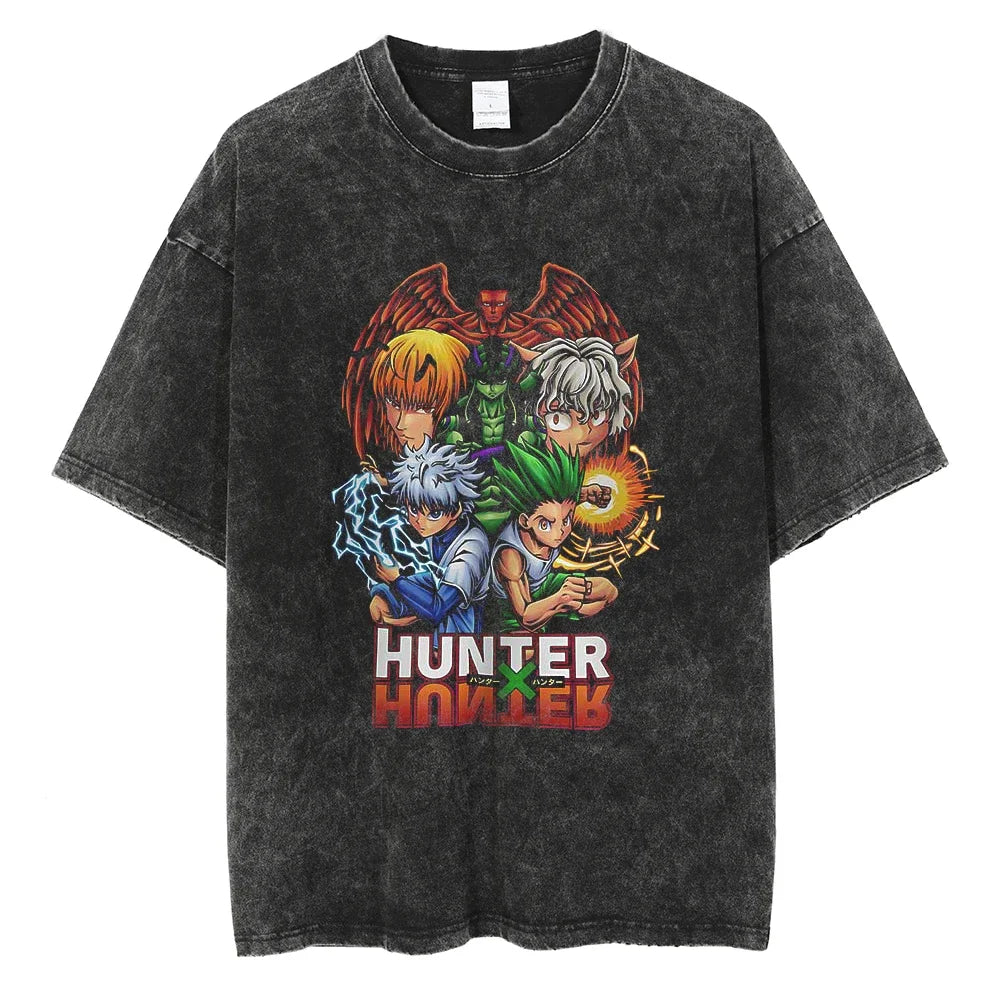 Hunter x Hunter Kurapika Graphic T-Shirt – Unisex Washed Cotton Short Sleeve Streetwear Tee