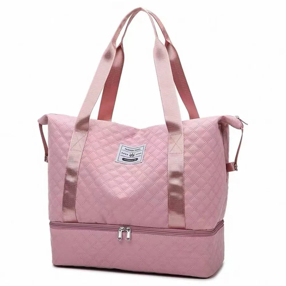 Women's Foldable Vintage Tote Bag – Large-Capacity Shoulder Bag for Work and Travel