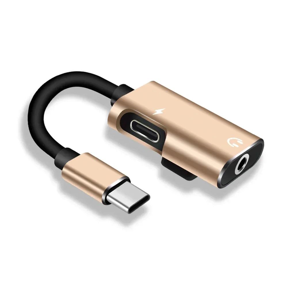 Upgrade Type C To 3.5mm Jack TypeC Audio Splitter Headphone Cable Usb-C Earphone Aux 3.5mm Adapter Charger For Xiaomi Huawei