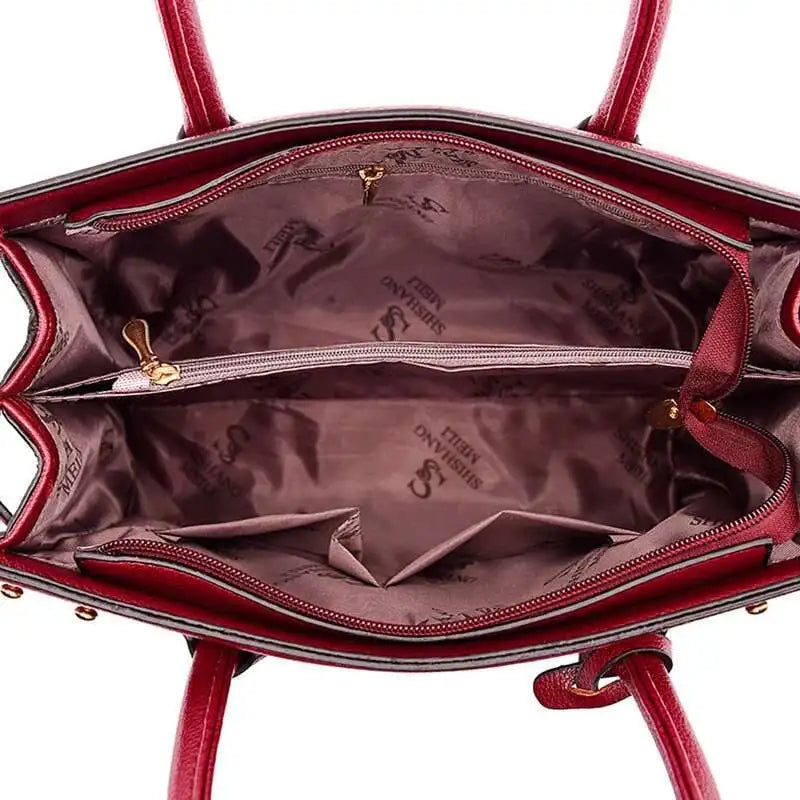 Women's Leather Handbag – Elegant Top-Handle Shoulder and Crossbody Bag