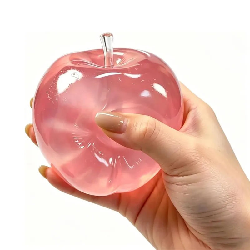 Red Pink Green Apple Squishy Stress Balls Soft Slow Rising Squeeze Sensory Fidget Toys ADHD Autism Relieve Anxiety Best Gifts