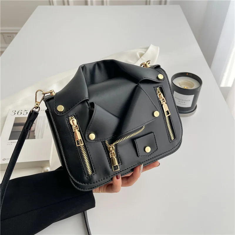 Women's PU Leather Mini Square Crossbody Bag – Trendy Shoulder Handbag