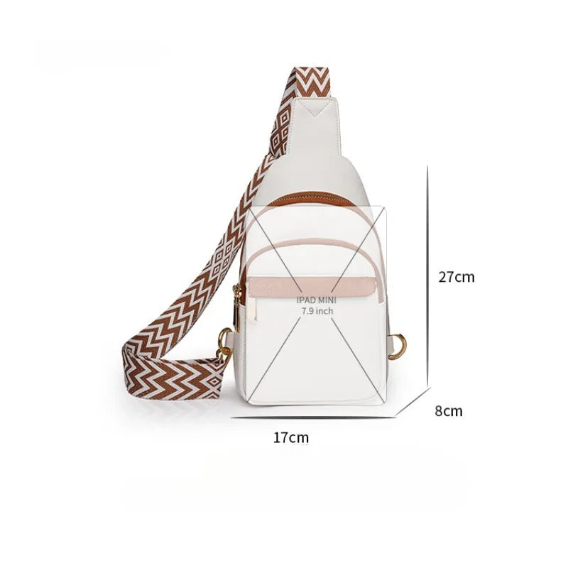 Sling Bag For Women Men Backpack Fanny Pack Crossbody Purse Chest Travel Shoulder Belt Bags Purse Handbag PU Leather Anti Theft