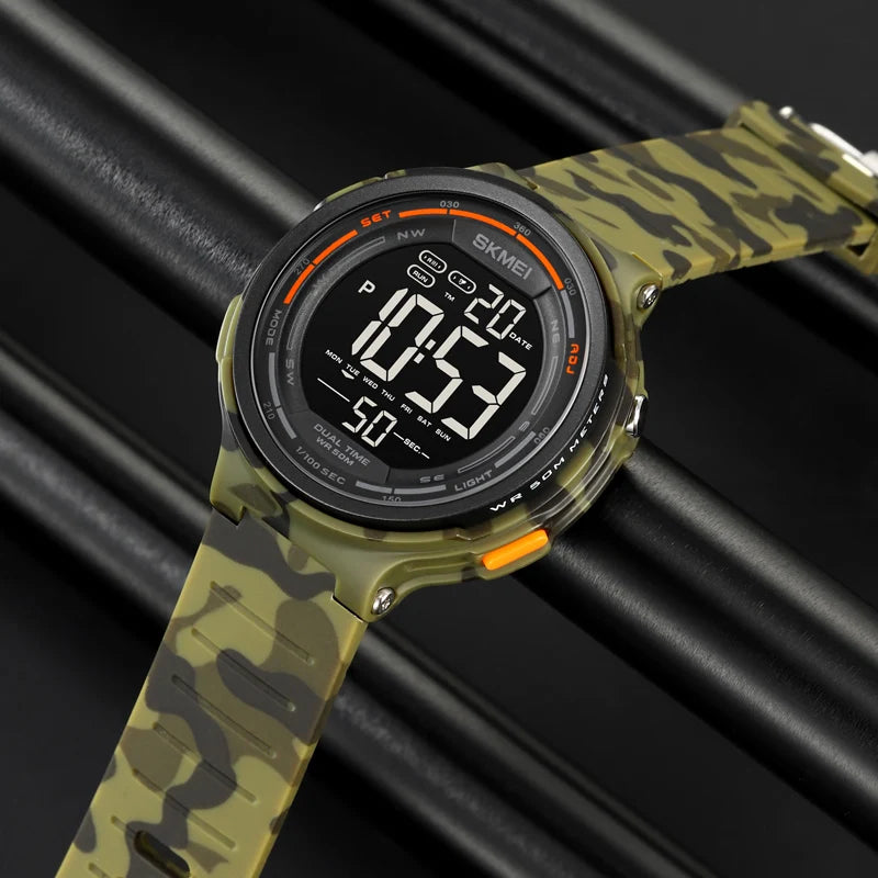 SKMEI 1841 Countdown 5Bar Waterproof Men's Electronic Watch Men's Clock Watch Digital Montre Homme Men's Military Sports Watch